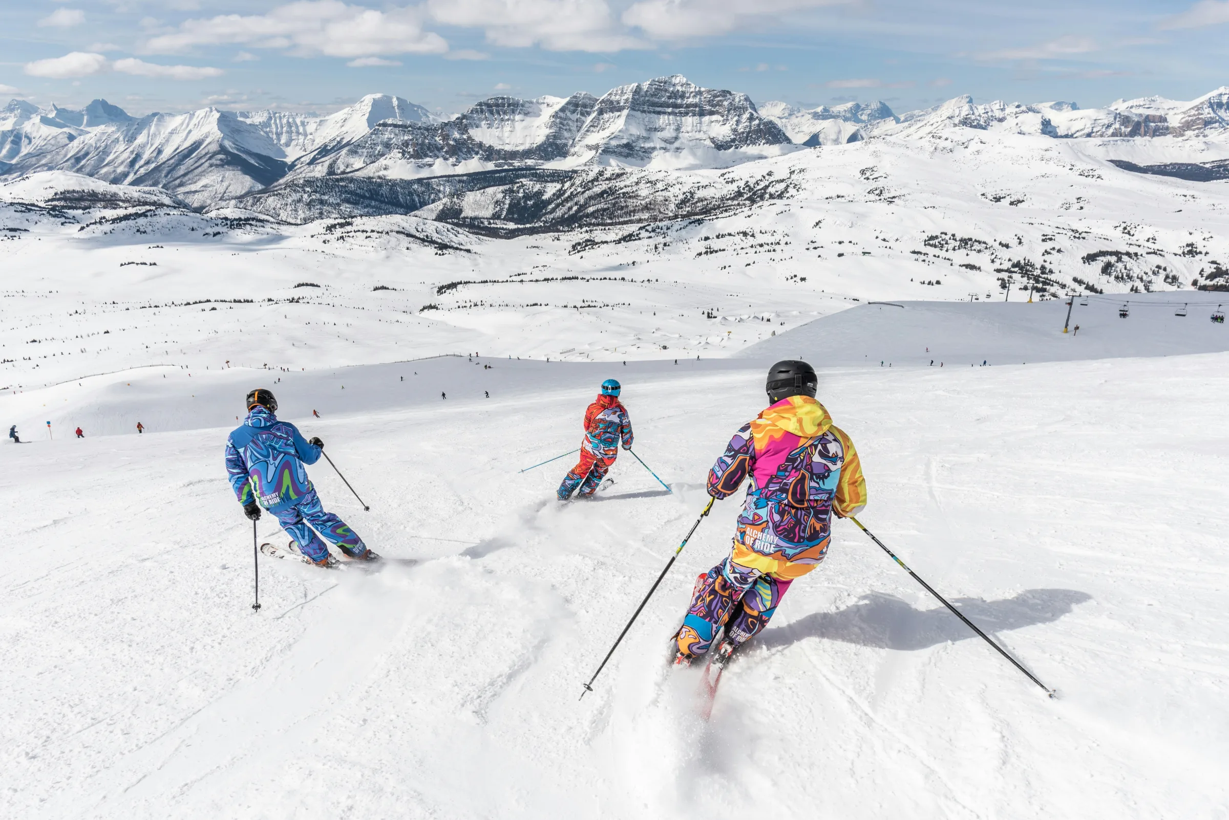 School ski trip in the mountains