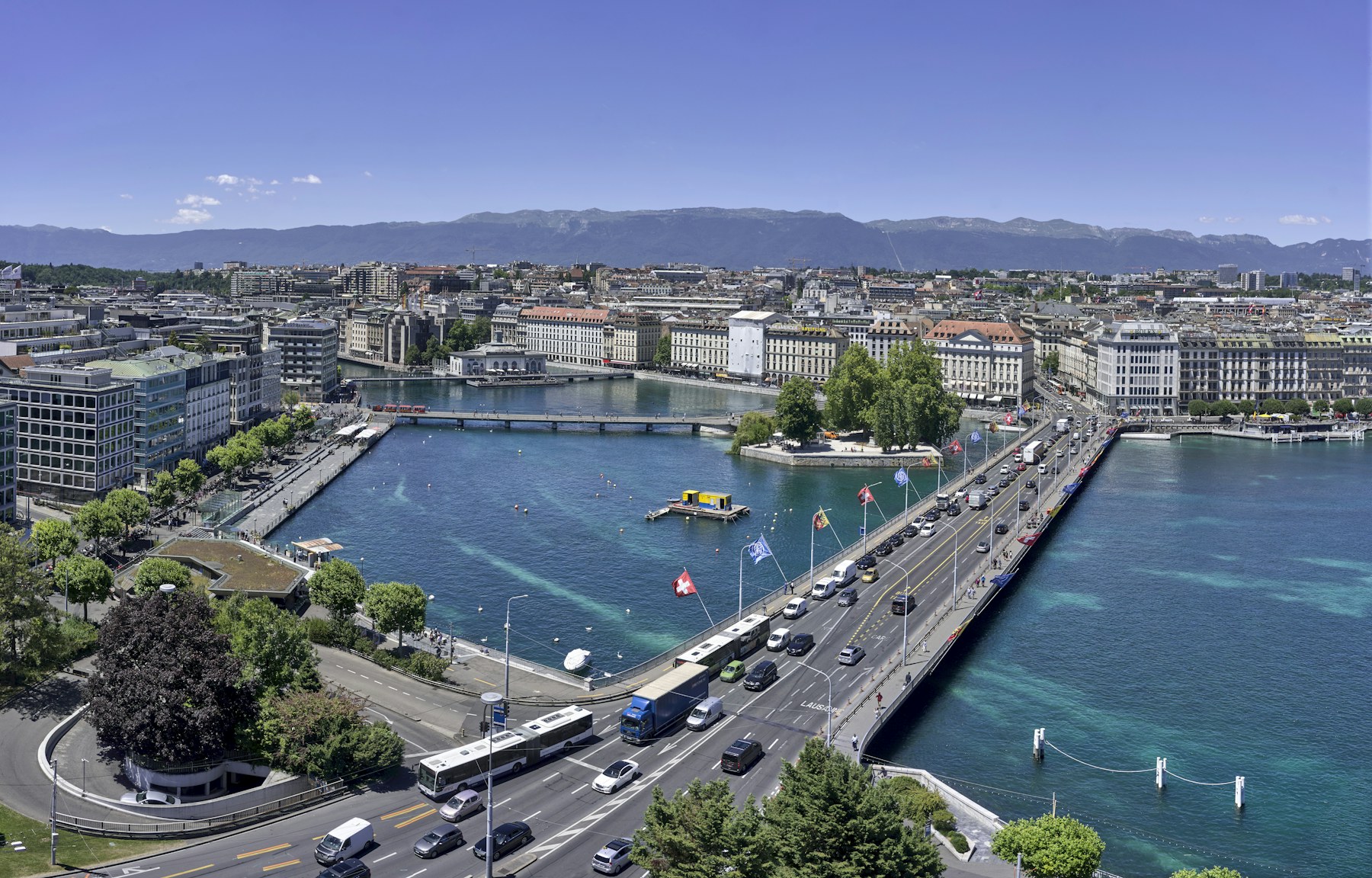 CERN particle accelerator visitor experience and Lake Geneva landscape on a science school trip