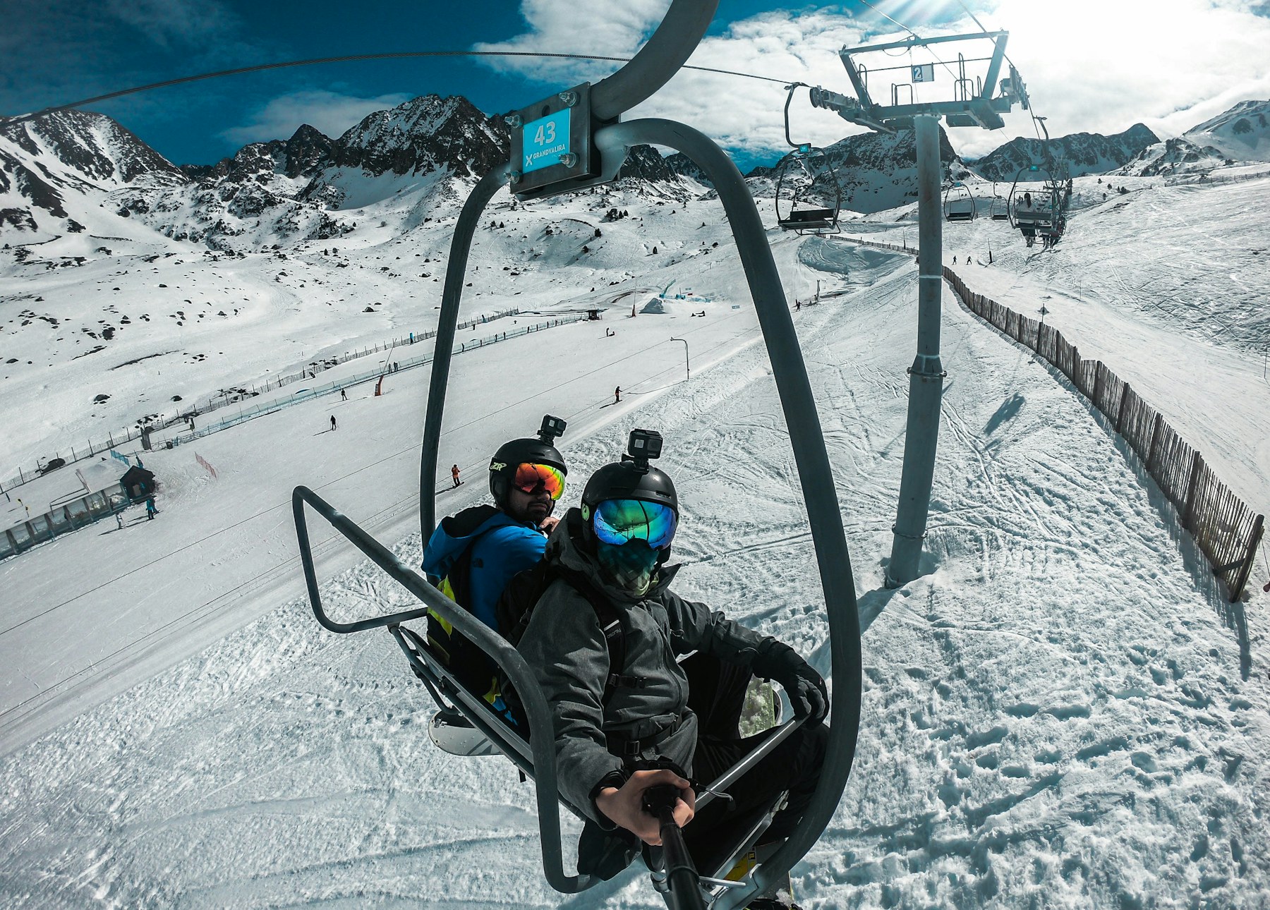 School group in ski gear