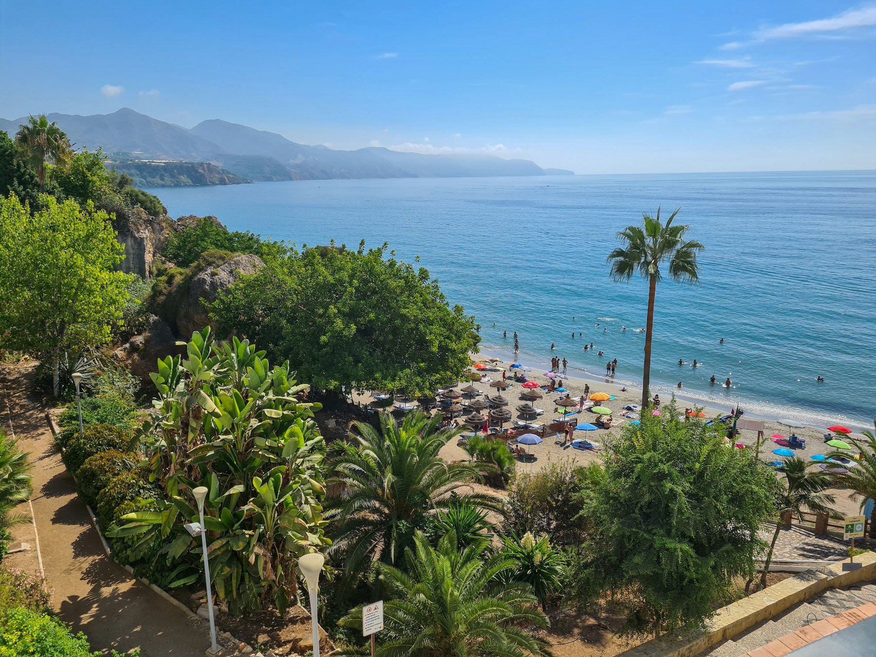 View over the port from Gibralfaro during a Spanish language stay in Málaga, Spain