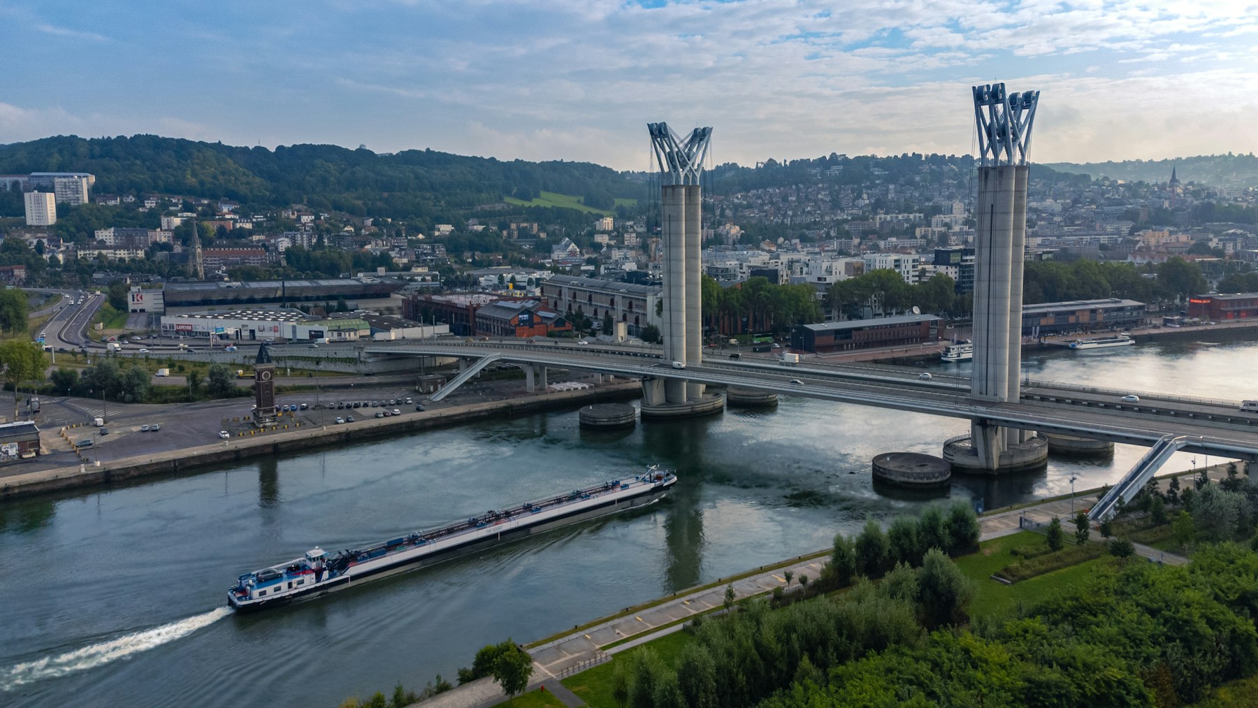 Rouen Gothic cathedral and half-timbered old town on a French cultural school trip