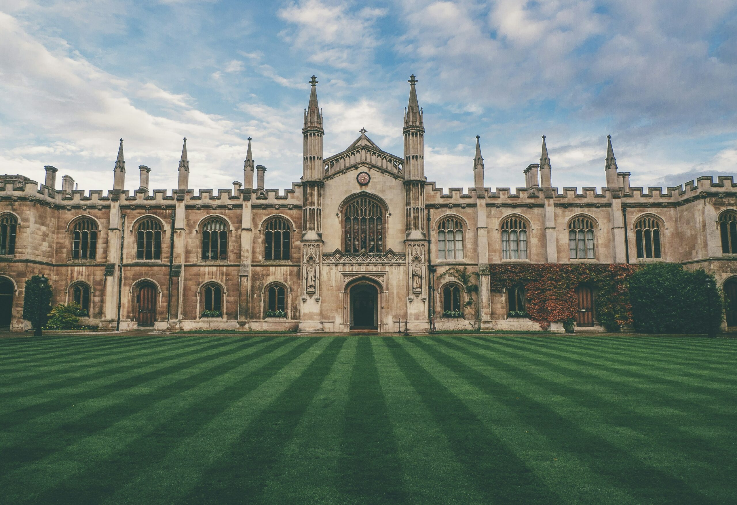 Oxford University college quad and spires on a cultural school trip to Oxford, Bath and Bristol